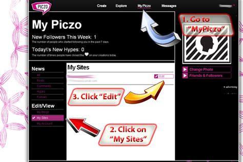 piczo homepage|piczo .